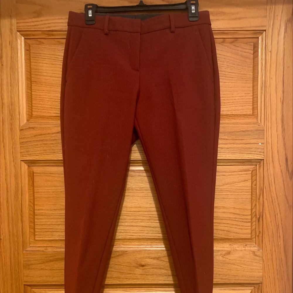 Theory Wool Pant - Dark Red - Size 2